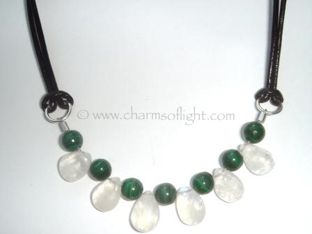Malachite & Moonstone Necklace